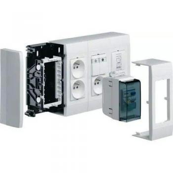 Hager Sistemas LPT06H Caja Modular de Superficie Serie LPT, 6 Mecanismos 45x45 mm, Blanco Nieve