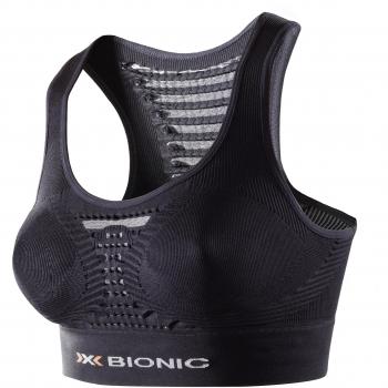 X-Bionic Multisport Bra W - Sujetador para mujer, color negro / gris, talla LX-D