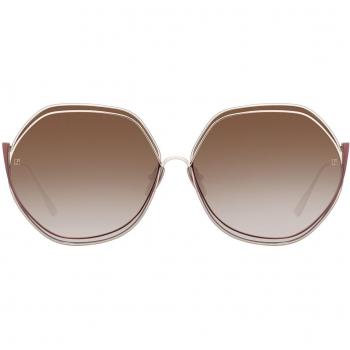 Linda Farrow ASPEN LFL1355 C2 Men's Sunglasses Brown Size 64