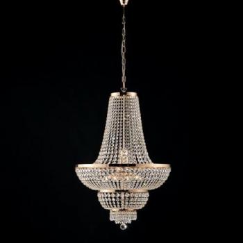 Araña Clásica Mozart Oro 10 Luces E14 con Diseño Imperial de Hierro y Latón