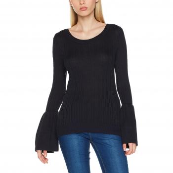 VILA CLOTHES 14042902, Camiseta de Manga Larga Para Mujer, Azul