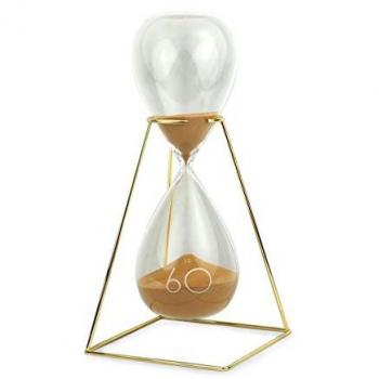 Reloj de Arena Dorada Multicolor Signes Grimalt - Pisapapeles Decorativo 16x16x33cm