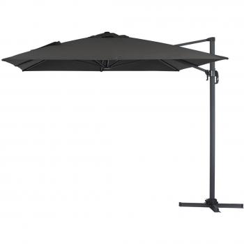 Parasol de jard&iacute;n ex&eacute;ntrico en aluminio Sun 4 Rectangular 3 x 4 m Negro