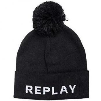 REPLAY Aw4228.000.a7059 Gorro de Punto, Negro