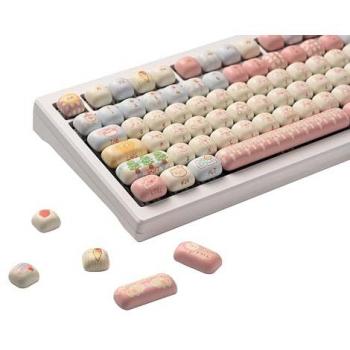 Juego de Teclas Piggy Party (139 teclas) - Set de Teclas PBT con Diseño Original Lindo MOG/MOA/MAO, Tinte Sublimado 5 Lados, Disposición ANSI/ISO, Regalo