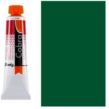 Royal Talens Cobra Artists' Water Mixable Oil Color, 40ml Tube, Permanent Green Deep