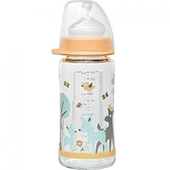 Biberón Cristal Bosque Naranja 240ml