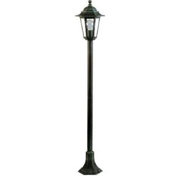 PAPILLON 8193070 Farol Jardín Hexagonal Verde con Columna, Negro