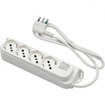Multipresa Fanton 4 Salidas Schuko con Interruptor y Cable de 1.5m, 16A, Uso Doméstico