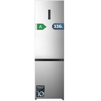 Frigorífico Combi Total No Frost 336L Inox A. 201cm, Apertura 90º, Fresh Flex, Humidity Flex, Compresor Inverter Plus, Bajo Consumo, Multi AirFlow, Modo Smart