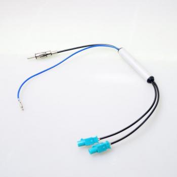 Cocar Coche Radio Antena Adaptador Cable DUAL FAKRA a AM/TM Engatusar Enchufe Macho para AUDI VW SKODA BMW After-market GPS Navi DVD Estéreo Cabeza Unidad Señal Amplificador