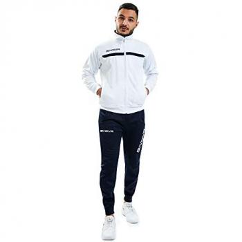 Givova One Full Zip Chándal TT012-0304, color blanco/azul, talla 3XL
