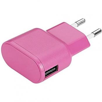 Aiino AIWS1U1A-PK - Cargador de pared para dispositivos Samsung 1USB 1A, color rosa