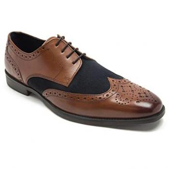 Red Tape Thomas Crick Bruno Tan Leather Derby Brogue Shoes - Size UK 9