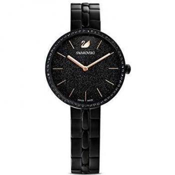 Swarovski Elegant Black Cosmopolitan Watch with Crystal Accents, Ladies Bracelet Watch 5547646, Black female, Size: ONE SIZE