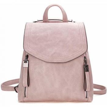Bolso Mochila Cuero Mujer Casual, JOSEKO Mochila Antirrobo Impermeable Mochila de Estudiante con Solapa de Cuero Monedero de Elegante para Damas Universitarias con Correas Ajustables