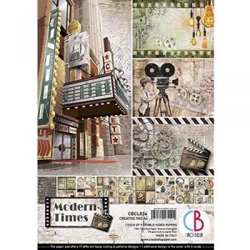 Ciao Bella Double-Sided Creative Pack 90lb A4 9/Pkg-Modern Times, 9 Designs/1