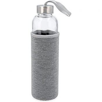 QUID QUIDATE - Botella Vidrio Con Funda Neopreno Gris 0,60L