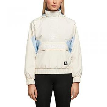 Women's Starter Colorblock Halfzip Windbreaker - Light White/Ice Blue