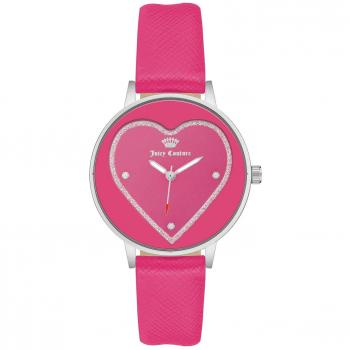 Juicy Couture Women's Transparent Watch JC1235SVHP (38mm) Silver/Pink