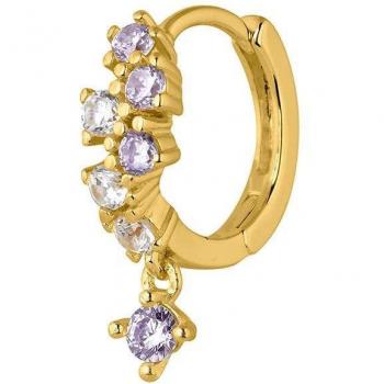 Ear Candy - Piercing de aro Samira de plata bañado en oro amarillo 18k
