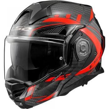 LS2 Casco Modular FF901 Advant X C Future Carbon Gloss Rojo