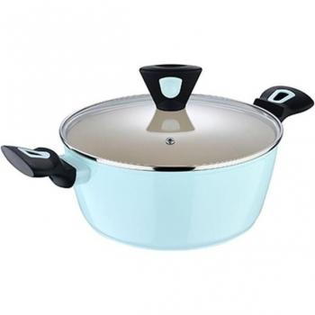 Cacerola San Ignacio 24cm Alu Forjado con Tapa de Vidrio