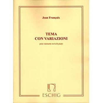 Tema con Variaciones para Clarinete en La y Piano de Jean Françaix