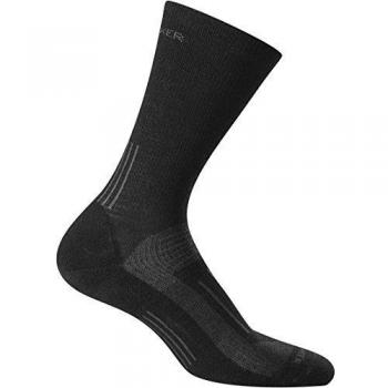 Icebreaker Hike LT Crew - Calcetines de senderismo para hombre, otoño/invierno, hombre, color negro - negro, tamaño medium