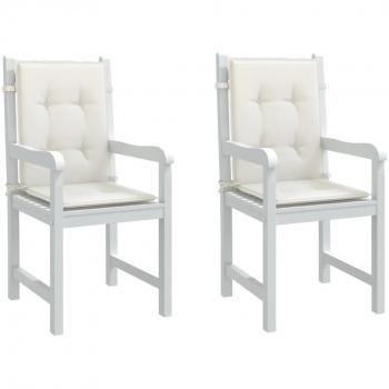 Cojines de Silla Respaldo Bajo VidaXL 2 Unidades Tela 100x50x4 cm Color Antracita Melange, Gris Claro Melange, Gris Oscuro Melange y Crema Melange