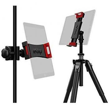 IK Multimedia iKlip 3 - Universal Stand on Microphone Stand for Tablets from 7 Inch to 12.9 Inch with or without Protection, Accessories for Microphone Stands, Mounting Stands for iPad