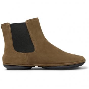 Camper Right Women's Brown Suede Ankle Boots