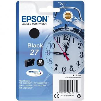 Epson 27 DURABrite Ultra Ink Original Black Ink Cartridge (C13T27014012), 6.2ml, Up to 350 pages