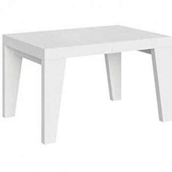 Mesa extensible Naxy 90x130/390 cm Fresno Blanco