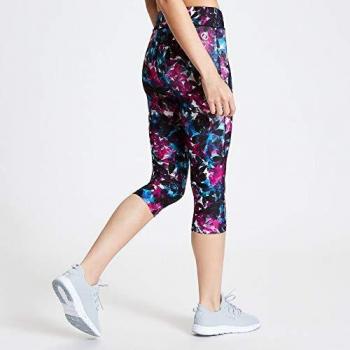 Dare2B Influential-Mallas Pirata Deportivas, Tejido Ligero De Secado Rápido, Costuras Planas, Gran Elasticidad Trousers, Mujer, Active Pink Botanical, 8