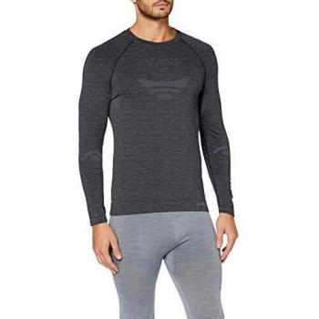 CMP Merino Unterwäsche Hemd 39Y4017 Camiseta, Hombre, Nero Mel, Small/Medium