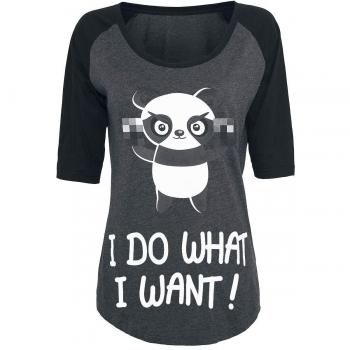 I Do What I Want! Manga Larga Mujer Gris/Negro XL