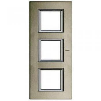 Bticino axolute - Placa 2+2+2 módulo axolute aluminio pulido