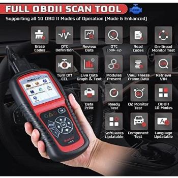 Autel Autolink AL519 OBD2 Diagnósticos Coche OBD2 Escáner Lector de Código de Error del Motor con el Modelo Mejorado 6, Versión Avanzada de AL319