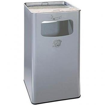 Cubo de Basura y Posacenere Combinado VAR 96L, Acero Inoxidable, Dimensiones 430x755x430mm