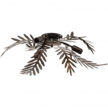 Plafón de Metal Bronce con forma de helecho Ø 60 cm