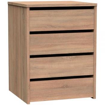 Cajonera Armario Briebe Nova 4 Cajones, Cómoda para Dormitorio 63,5x46x45 cm (Alto x Ancho x Profundo) Sinfonier
