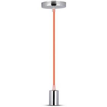 Lámpara Colgante de Metal E27 con Cable Color Naranja 1m Ф39mm IP20 - SKU 3788