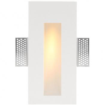 Baliza empotrada de escayola LEDBOX HUTT 110x245mm 1W blanco cálido