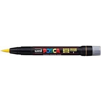 Marcador Posca PCF-350 amarillo - Punta Acrílica - Tinta Base Agua - Resistente a la Luz