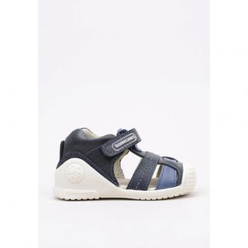Sandalia Biomecanics Cerrada 232146-A MARINO calzado niños ROYALE CORDONETS, color azul, talla 21