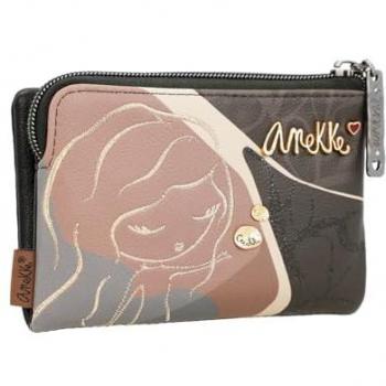 Billetera Compacta Anekke Heartbeat con Protección RFID de 15 cm para Damas - Talla Única