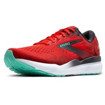 Brooks Ghost 16 Zapatilla de Running para Hombre, Color Rojo (Fiery Red Ebony Cockatoo), Talla 43 EU
