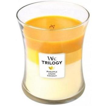 WoodWick 92958 - Frutos de verano Tres Capas Trilogy Vela aromática en tarro Medio color Amarillo