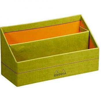 Portacartas Rhodiarama - Verde anís para organizar tu correspondencia con estilo